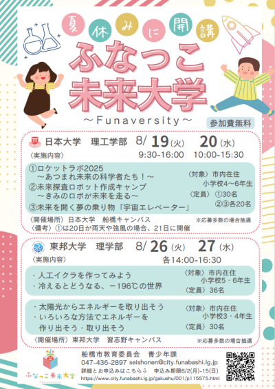 ふなっこ未来大学R7ポスター